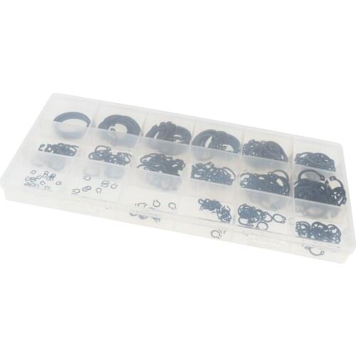 300pcs External Snap Ring Assortment Retaining Snap Hook Ring Clip with Case Fishing Tackle Boxes