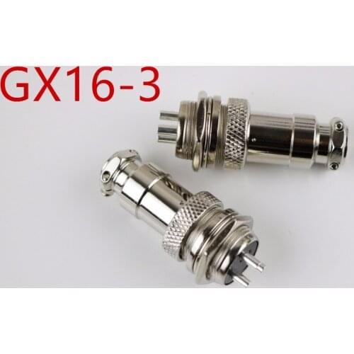 4pcs/lot GX16 3P 3Pin 16mm Male&Female Wire Panel Connector plug Circular Aviation Connector Socket Plug