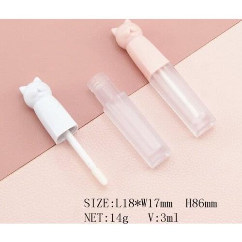 5ml Cute Cat Empty Lip Gloss Tubes DIY Liquid Lipstick Container Refillable Vials Sample Display Makeup DIY Accessories