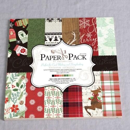 6" Merry Christmas Happy holiday joy scrapbook paper27sheets,origami paper DIY Craft Card Making Handmade Home deco