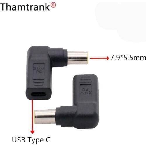 10pc Laptop Power Adapter Connector 7.9*5.5mm Dc Plug USB Type C Female to Universal Male Jack Converter for Notebook Charger