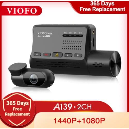 VIOFO A139 Car DVR Dash Cam Dual Channel with GPS Built in Wifi Voice Notification Rear View Camera Video Recorder 24H Parking