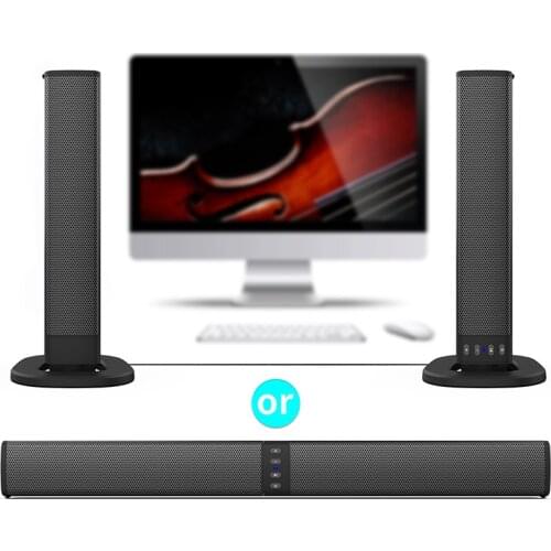 BS-36 Wireless Split column 20W speaker outdoor indoor stereo Bluetooth speaker +Subwoofer home TV sound bar 3D stereo surround