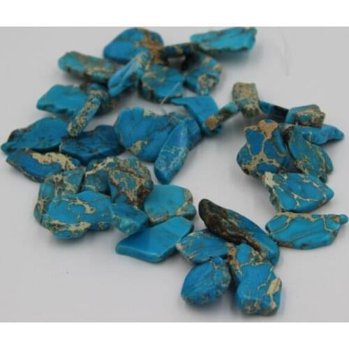 Full Strand Blue Sediment Imperial Emperor Beads, Gems Stone Beads One Strand 15"/Diy For Jewelry Making Necklace, AAA Quality