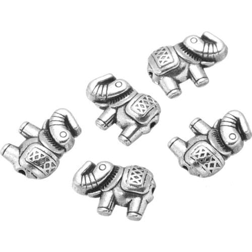 Antique Silver Color Little Elephant Beads Spacer Bead Charm Jewelry DIY Making Accessories Wholesale 500PCS CHF067