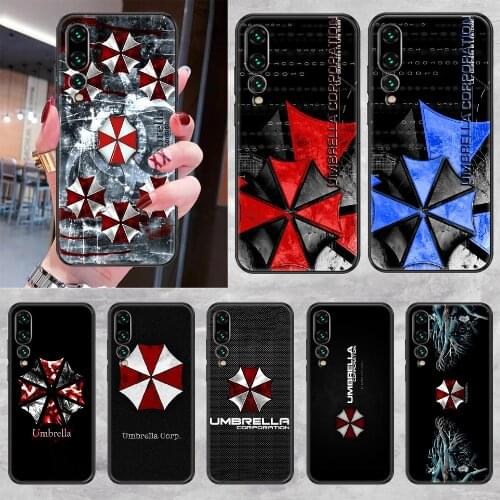 Umbrella corporation Phone case For Huawei P Mate P10 P20 P30 P40 10 20 Smart Z Pro Lite 2019 black silicone shell 3D cell cover