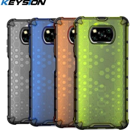 KEYSION Shockproof Case for Xiaomi POCO X3 NFC M3 M2 Pro X2 Honeycomb Phone Cover for Xiaomi Mi 10T Pro 5G Mi 10T Lite 10 Ultra