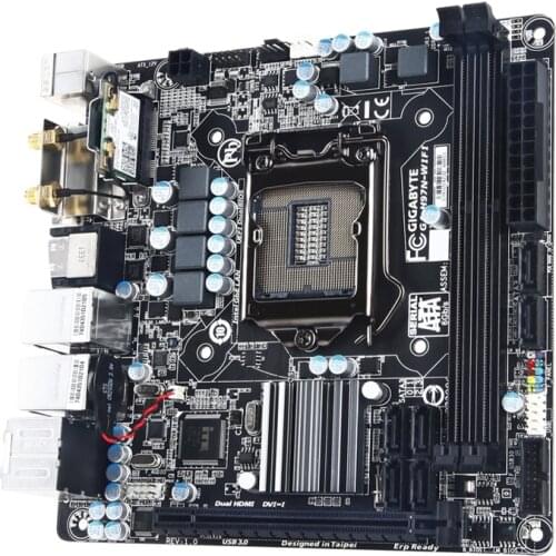 For Gigabyte GA-H97N-WIFI Original Used Desktop Motherboard H97N-WIFI H97 LGA 1150 i3 i5 i7 DDR3 16G Mini-ITX