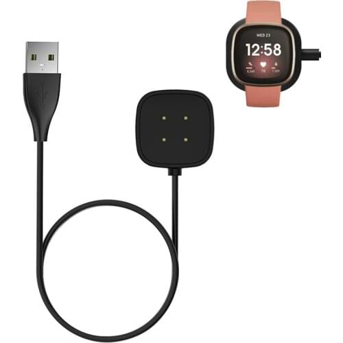 Dock Station Charger Adapter USB Charging Cable Base Cord Wire for Fitbit Sense/Versa 3 Smartwatch Versa3 Smart Watch Accessory