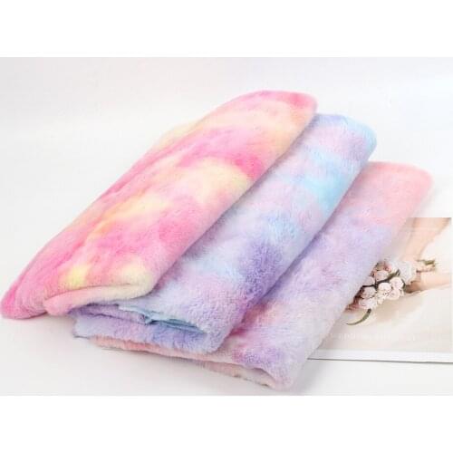 Graffiti Dyed Flannel Faux Fur Fabric Sheet Soft For Dress DIY Handmade Craft Supplies Needlework Sewing Materials 45*145cm/pc