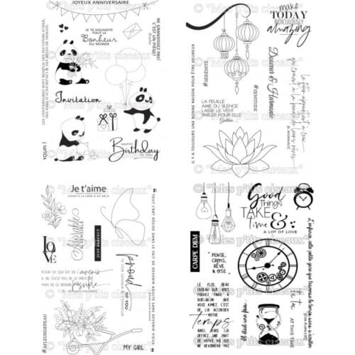 French transparent Clear Silicone Stamp/Seal for DIY scrapbooking/photo album Decorative clear stamp sheets B0834
