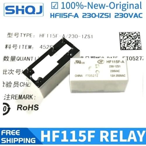 HF relay HF115F-A 230-1ZS1 230VAC 5PIN 12A new original RELAY