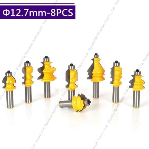 Shank 12.7mm-8PCS,CNC Solid carbide milling Cutter,Woodworking Cabinet door knife,kitchen cabinet door knife,wardrobe door knife