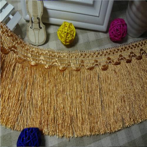 Tassels Fring Trim Flecos Encaje Curtains Fringe Tassel Europen Curtains Fringed For Crafts Jewelry Diy Home Curtain Ribbon Gold