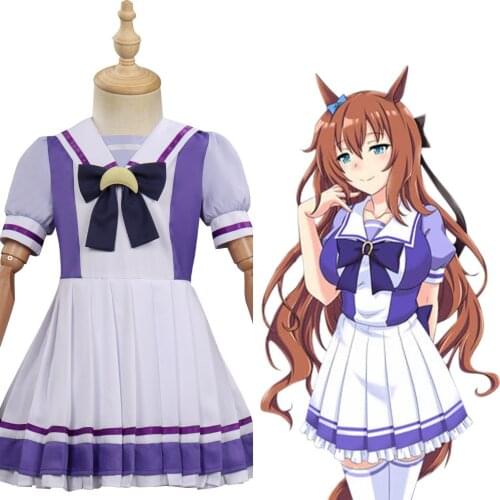 Uma Musume Pretty Derby Cosplay Costume Toukai Teiou School Uniform Cosplay Lolita Sailor Dress For Kid Children