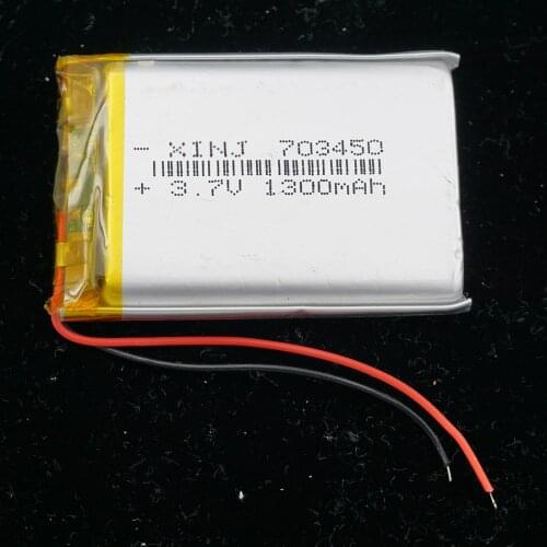 XINJ 3.7V 1300mAh Lithium Polymer Rechargeable li-po Battery cell 703450 For E-book Camera MP4 Driving recorder Sat Nav earphone