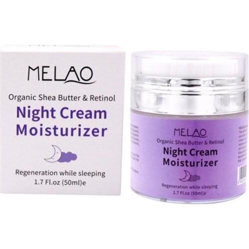 MELAO Organic Retinol Night Cream Vitamin A Moisturizer Nourishing Face Cream Hyaluronic Anti-Wrinkle Face Skin Care TSLM1