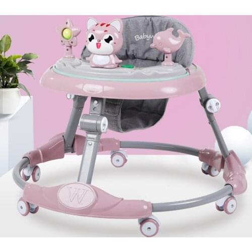 Baby walker anti-o-legged male and female baby multifunctional anti-rollover children can sit and learn to drive