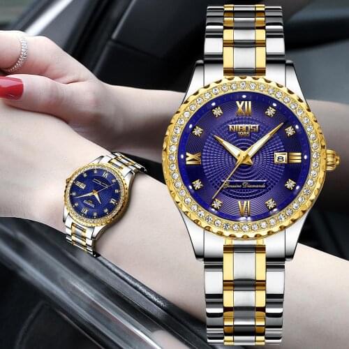 NIBOSI 2020 New Women Watches Top Brand Luxury Quartz Watch women Fashion Diamond shine Ladies Bracelet Wristwatches Female