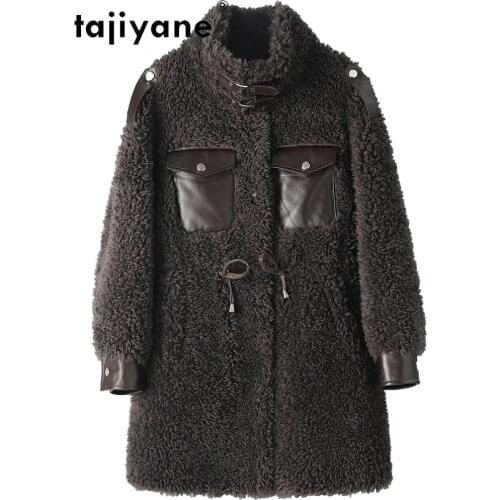 For Coats Winter Women Real Fur Coat Woman 100% Wool Jackets Womens Long Jacket Female Clothing Mujer Parkas TN1229