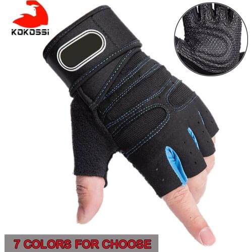 KoKossi Gym Gloves Fitness Weight Lifting Gloves Body Building Training Sports Exercise Sport Workout Glove for Men Women M/L/XL