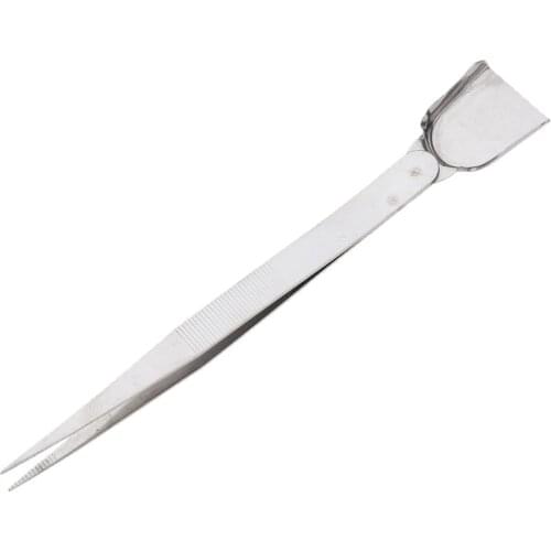 Diamond Tweezer with Scoop For Stones Bead Work Gemologist Tool Shovel End