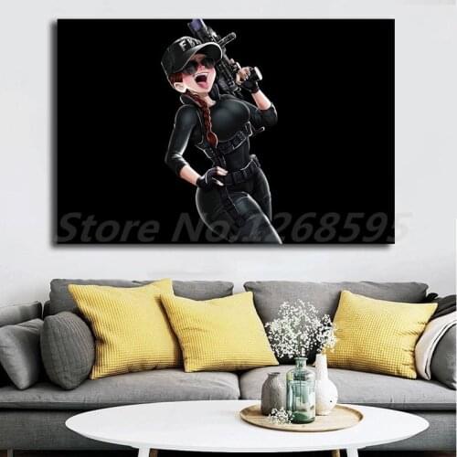 Rainbow Six Siege Outbreak Ash Anime HD Wall Art Canvas Posters Prints Painting Wall Pictures For Office Living Room Home Decor