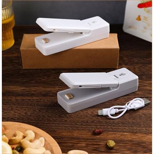 Portable Mini Bag Sealer USB Charging 2 in 1 Heat Sealer and Cutter Quick Seal for Plastic Bags Food Snack Kitchen Accessories