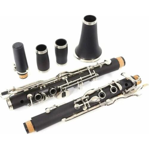 Professional Clarinet Ebonite Wood G Key Flat Clarinet 2 Barrels With Case Cloth Reed Accessories (G-key)