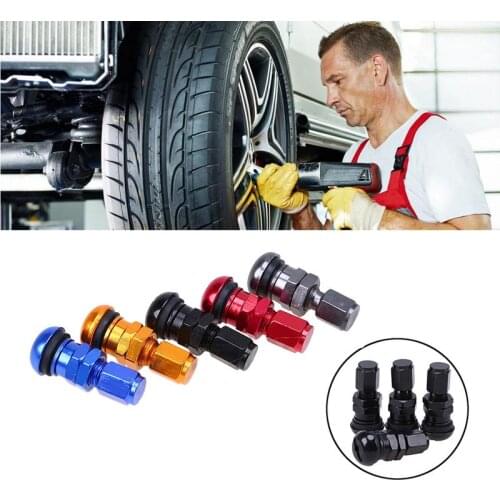 Valve Stems & Caps 4pcs/set Short Car Aluminum Alloy Explosion-proof Tubeless Vacuum Valve Specialized For Modified Vehicles