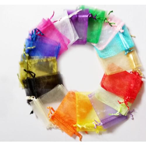 10x15cm Organza Bag 500pcs Jewelry Packaging Display Jewelry Pouch Gift Bags For Wedding Drawstring Bag Woman Travel Storage Bag