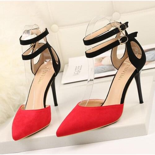 NEW 9CM PUMPS Womens shoes Europe United States new 2019 summer ladies high heel sandals with sexy cats and womens shoes