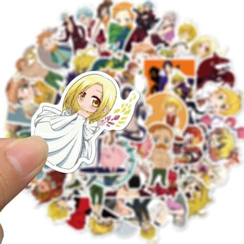 10/50PCS/set Japan Anime Seven Deadly Sins Stickers Waterproof Decals for DIY Guitar Laptop Skateboard Kids Toys Sticker