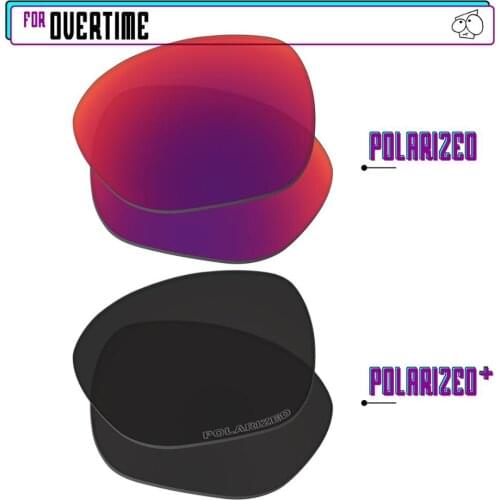 EZReplace Polarized Replacement Lenses for - Oakley Overtime Sunglasses - BlackPPlus-MidnightP
