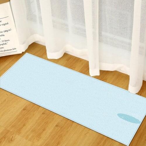Zeegle Printed Entrance Doormat Long Floor Mat Flannel Anti-slip Bath Mat Modern Hallway Comfortable Floor Rug for Living Room