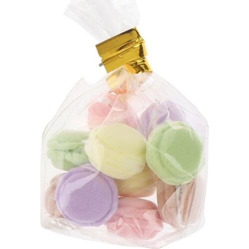 1/12 Scale 10 pcs Dollhouse Miniature Kitchen Food Dessert Tea Time Snack French Macaroon Toys