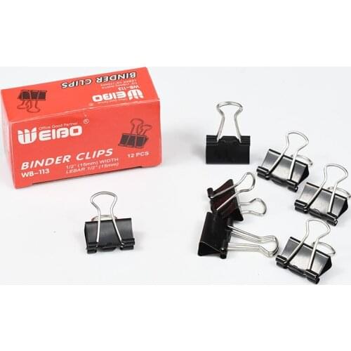 113 Binder Clips Black Home Office Books File Paper Organizer Clip Food ClipsStrong clamping force Easy classification