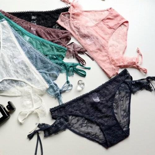 2021 French Sexy Panties Womens Cotton Underwear Fashion Hollow Out Briefs Low Waist Seamless Underpants Female Sexy Lingerie