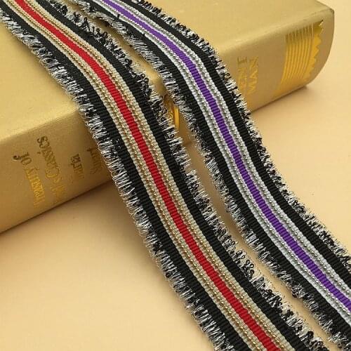 5Yards Chain Webbing Tassel Lace Fringe Trims Vintage Woven Belt Clothing Accessories Hat Bag Shoes Decoration Dentelle Applique