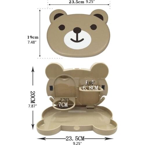 Auto Back Seat Table Drink Food Cup Tray Holder Stand Folding Car Drink Holder Cartoon Baby Dinner Plate for Car Kids