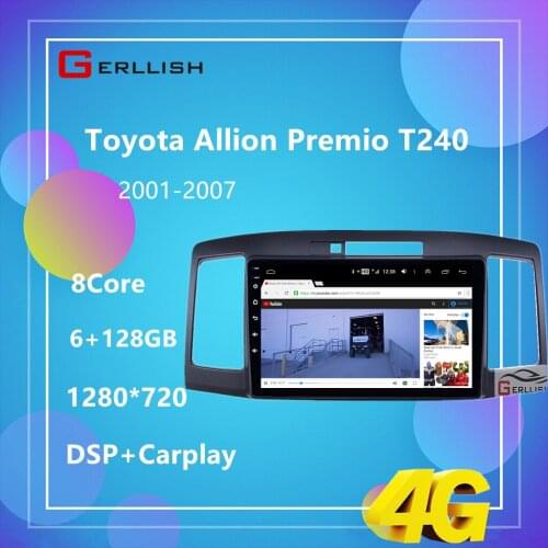 Android car radio dvd player Multimedia for Toyota Allion Premio T240 2001-2007 Built - in GPS navigation Multimedia player