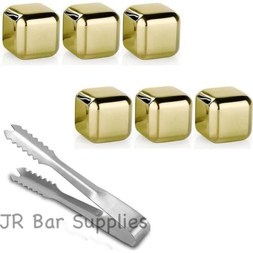 Free Shipping Stainless Steel Whiskey Stones Reusable Wine Cooling Cubes with Ice Tongs, Whiskey Chilling Rocks,for Wine, Beer