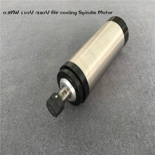 0.8KW 110V /220V Air cooling Spindle Motor CNC 800W 65mm ER11 Air-cooled spindle for Engraving Milling Machine With 4 Bearings