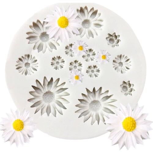 Small Daisy Shape Chocolate Mold Flower Shape Fondant Candy Soap Mould Diy Cake Decoration Tools Baking Mold Kitchen Tool
