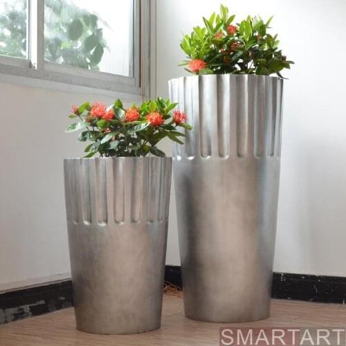 If the SMARTART glass steel mall model room villa Club Project flower vase floor decoration