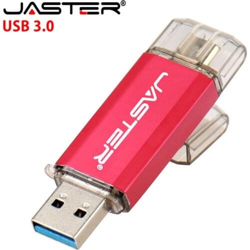 JASTER USB 3.0 Type C OTG Flash Drive U disk Pendrive for Type-C Mobile/PC 128GB 64GB 32GB 16GB High Speed Micro Stick