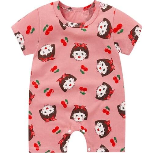 Summer Girls and Boys Cotton Rompers Cute Newborn Toddlers Fashion Infant Outfits Unisex Jumpsuits Baby Clothes