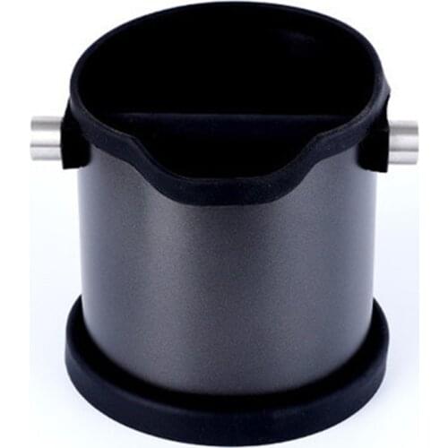 Stainless Steel Silicone Edging Coffee Powder Residue Box Deep Bowl Non-slip Knock Bar Coffee Machine Grounds Recycling Bucket