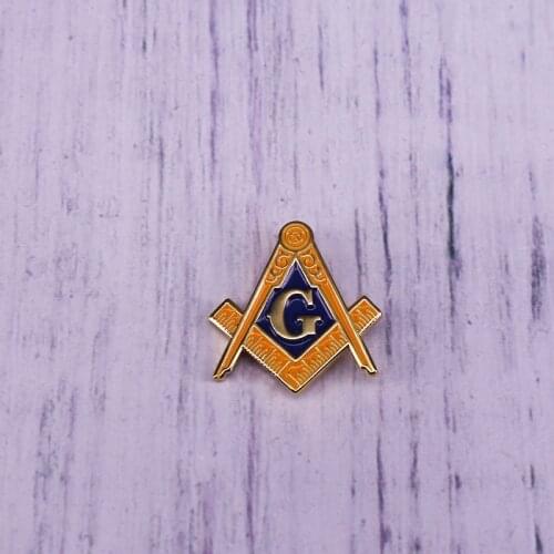 Square Compass Master Mason Lapel Pin Masonic enamel pin