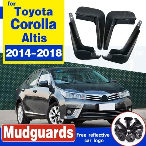 Molded Car Mud Flaps For Toyota Corolla Altis 2014-2018 2016 2017 Mudflaps Splash Guards Mud Flap Front Rear Mudguards Fender